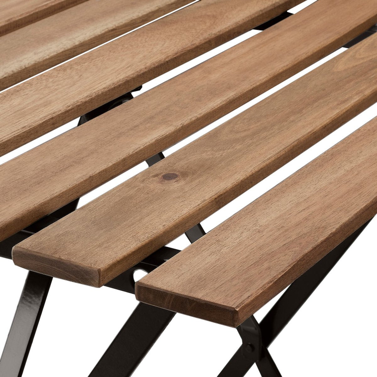 3-Delige Bistroset - Acaciahout / Metaal - 2 Tuinstoelen & 1 Tuintafel