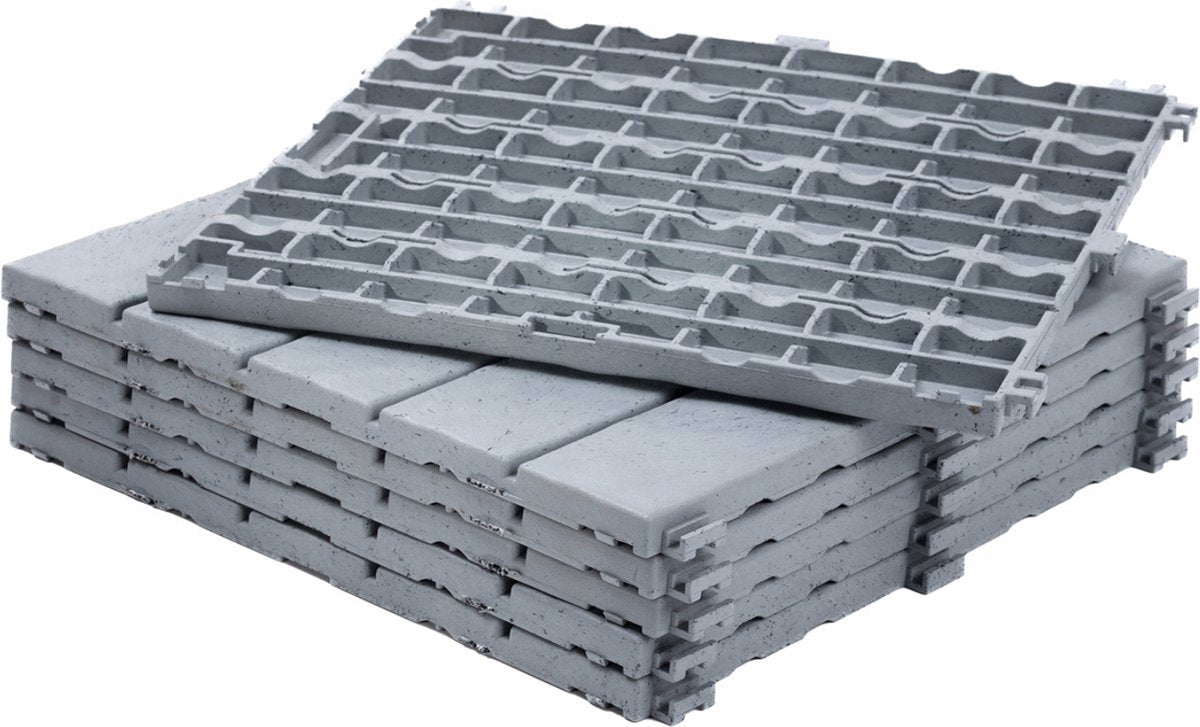 Composiet Terrastegels - Platinum Wit - 12 Stuks - 1,10 m²