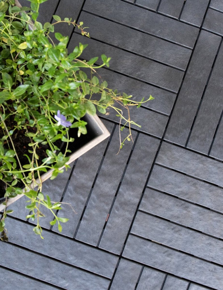 Composiet Terrastegels - Donkergrijs - 6 Stuks - 0.55 m²