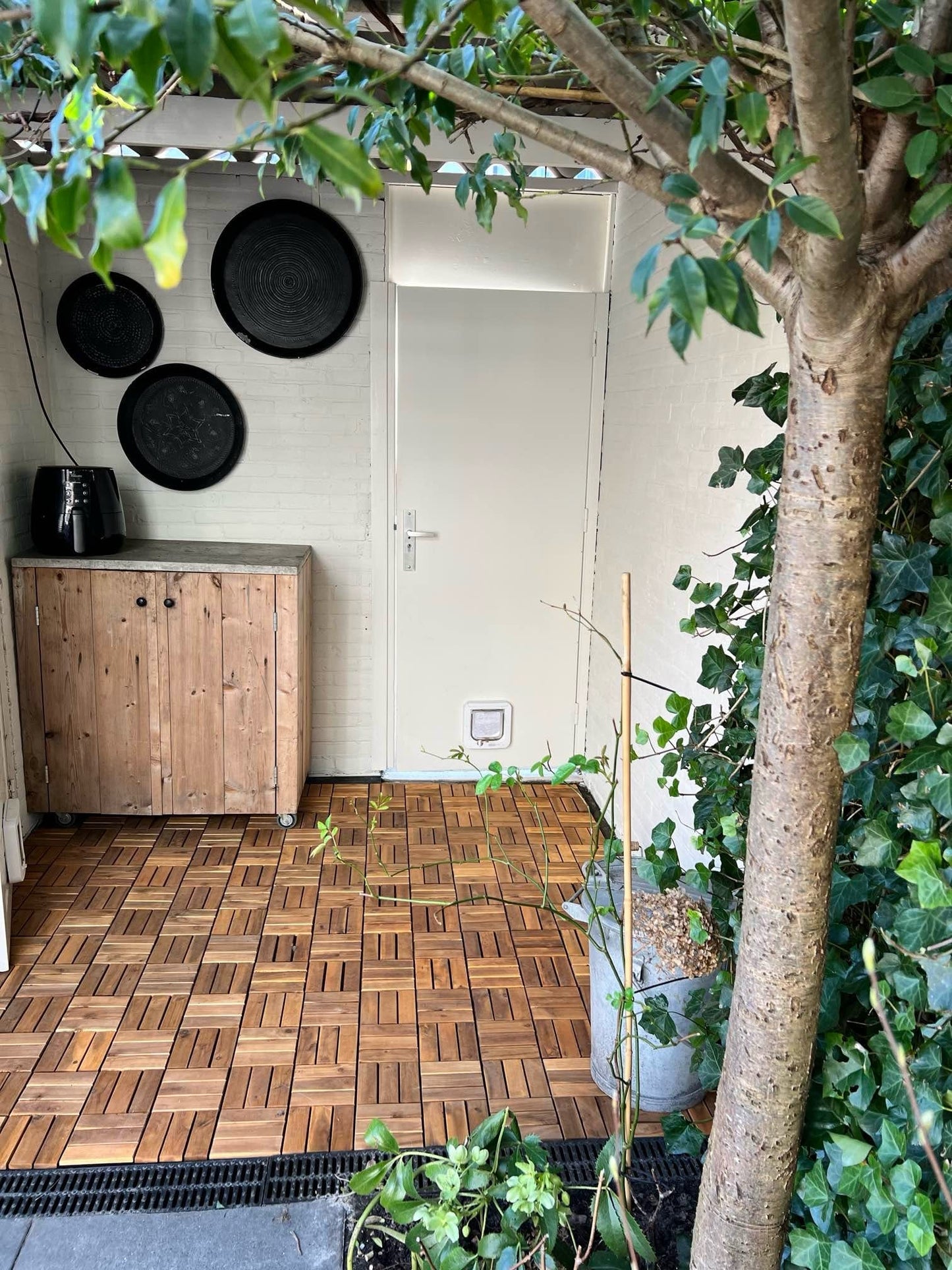 Houten Terrastegels - 12 Latjes - Acaciahout - Bruin - 10 Stuks - 0,90 m²