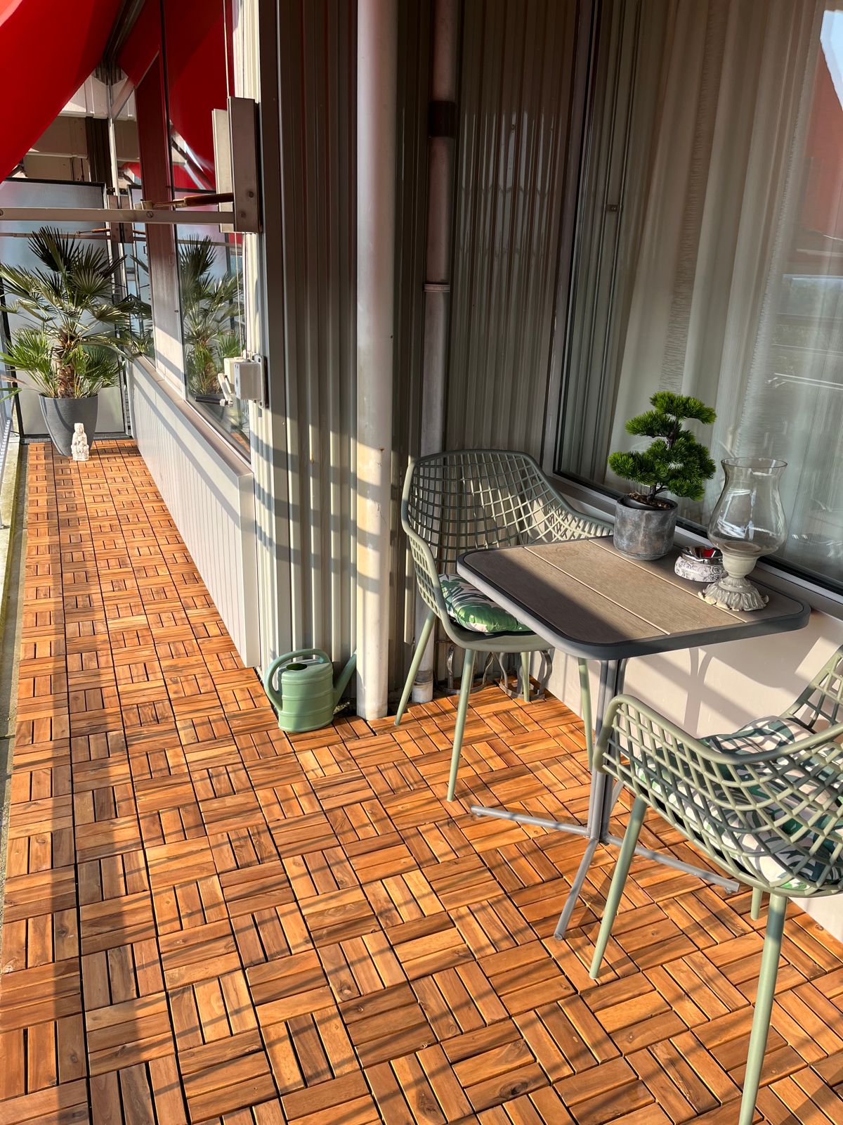 Houten Terrastegels - 12 Latjes - Acaciahout - Bruin - 10 Stuks - 0,90 m²