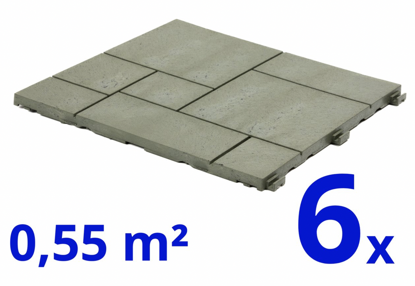 Composiet Terrastegels - Saliegroen - Mozaïek - 6 Stuks - 0.55 m²