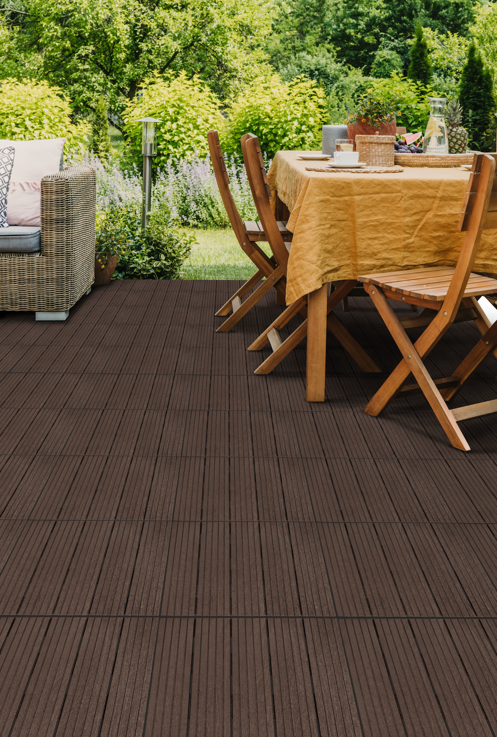 Composiet Terrastegels - Bruin - 6 Stuks - 0.55 m²