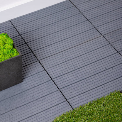 Composiet Terrastegels 30 x 30 CM - Grijs - 6 Stuks - 0.55 m²