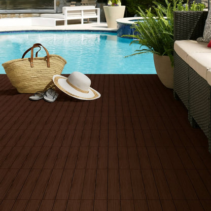 Composiet Terrastegels 30 x 30 CM - Bruin Arista Wood - 6 Stuks - 0.55 m²