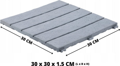 Composiet Terrastegels 30 x 30 CM -  Platinum Wit - 6 Stuks - 0.55 m²
