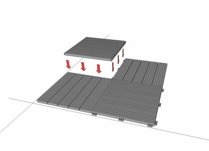 Composiet Terrastegels 30 x 30 CM -  Platinum Wit - 6 Stuks - 0.55 m²
