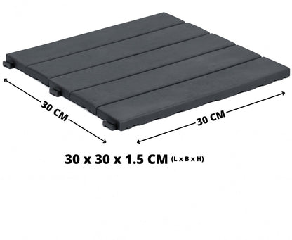 Composiet Terrastegels 30 x 30 CM -  Donkergrijs - 6 Stuks - 0.55 m²