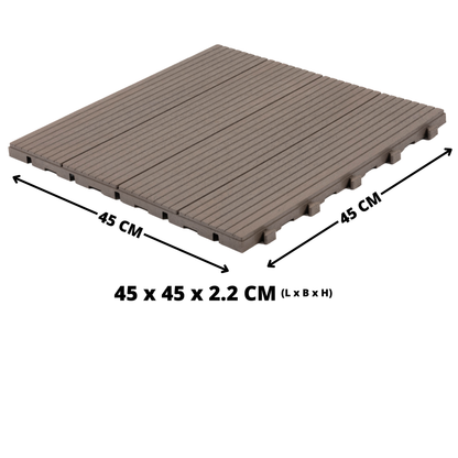 Composiet Terrastegels 45 x 45 CM- Prime Oak - 4 Stuks - 0.81 m²