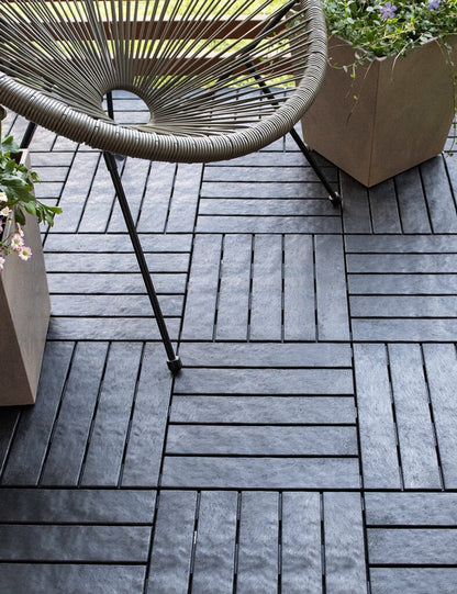 Composiet Terrastegels 30 x 30 CM -  Donkergrijs - 6 Stuks - 0.55 m²