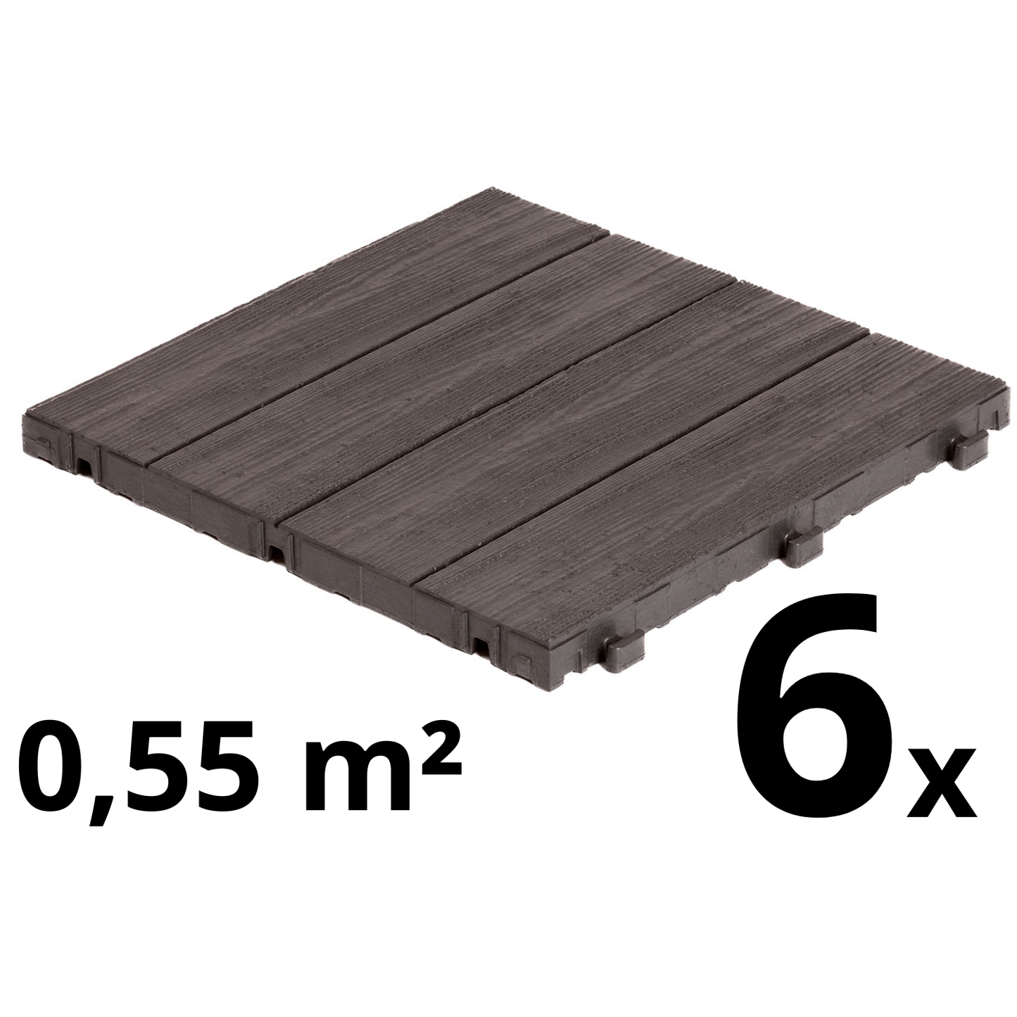 Composiet Terrastegels 30 x 30 CM - Bruin Arista Wood - 6 Stuks - 0.55 m²