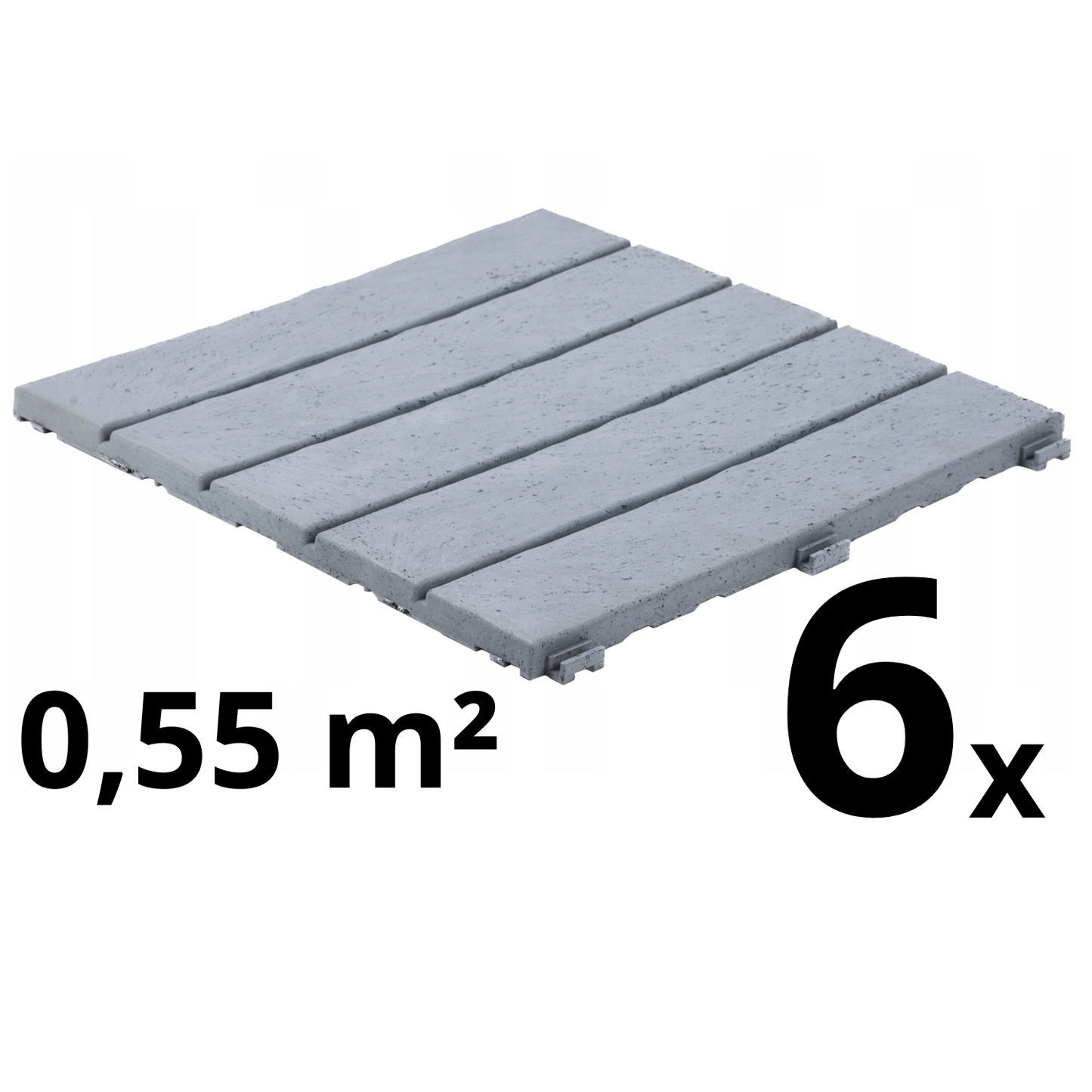 Composiet Terrastegels 30 x 30 CM -  Platinum Wit - 6 Stuks - 0.55 m²
