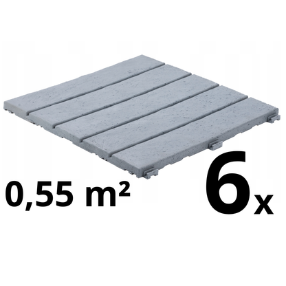 Composiet Terrastegels 30 x 30 CM -  Platinum Wit - 6 Stuks - 0.55 m²
