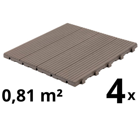 Composiet Terrastegels 45 x 45 CM- Prime Oak - 4 Stuks - 0.81 m²