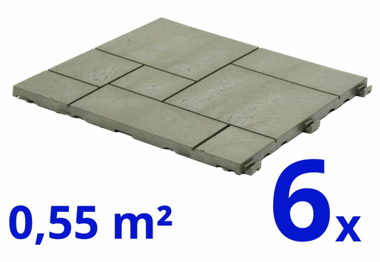 Composiet Terrastegels - Saliegroen - Mozaïek - 6 Stuks - 0.55 m²