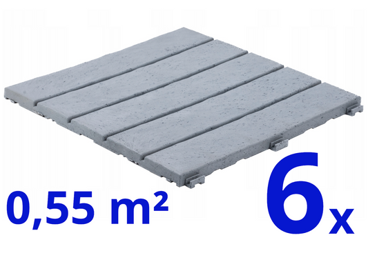 Composiet Terrastegels -  Platinum Wit - 6 Stuks - 0.55 m²