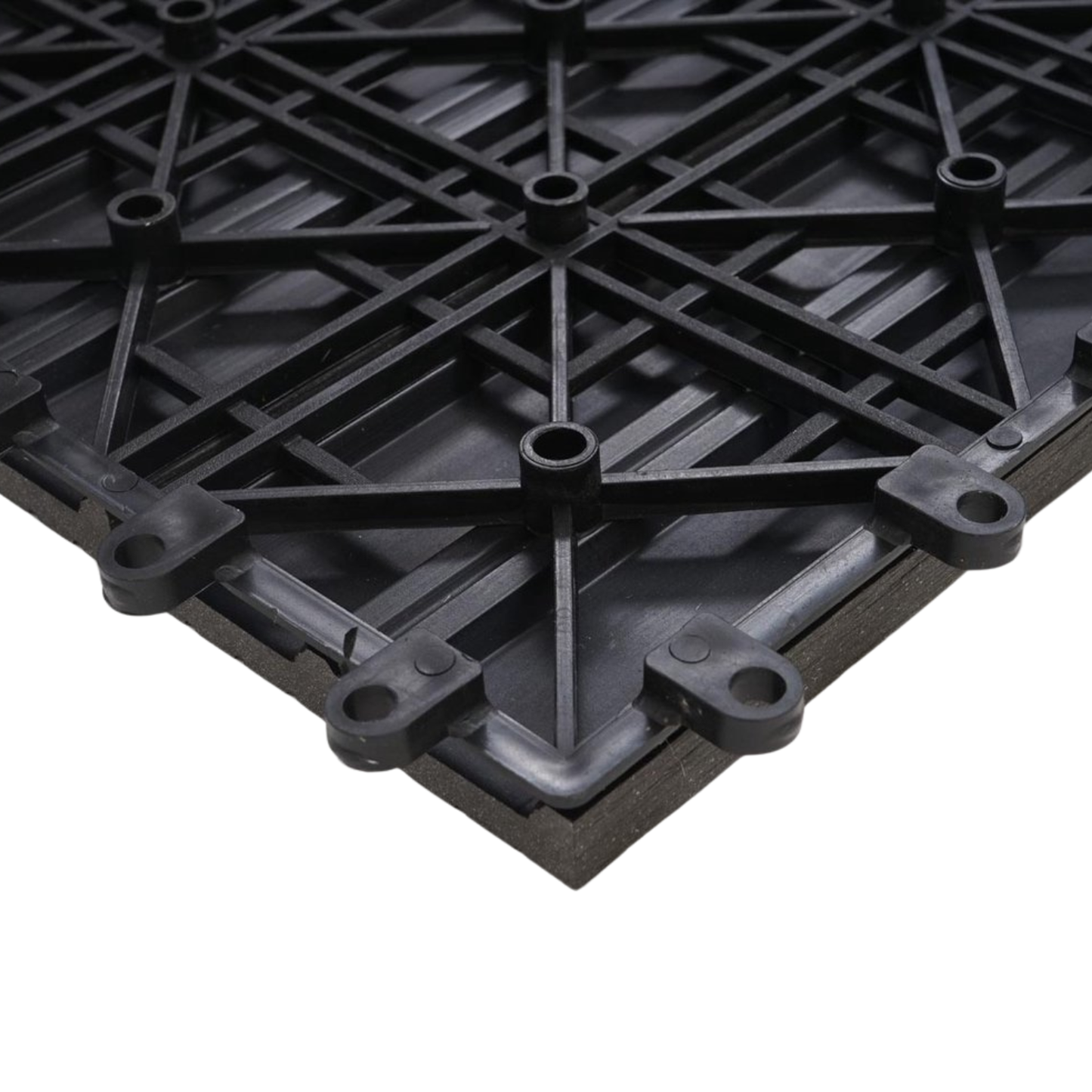 WPC Terrastegels - 4 Latjes - Zwart - 11 Stuks - 1 m²